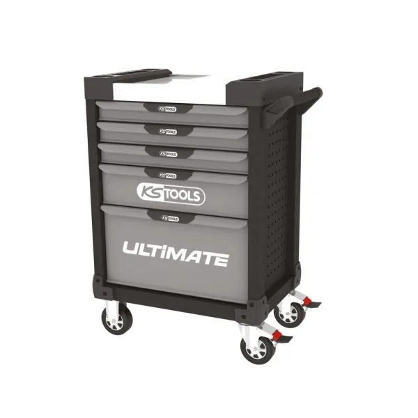 Servante ULTIMATE noire et grise . 5 tiroirs | Rangement atelier | Eki