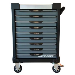 Servante ULTIMATE noire et grise . 9 tiroirs | Rangement atelier | Eki