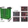 Servante ULTIMATE verte 7 tiroirs équipée de 384 | Rangement atelier |