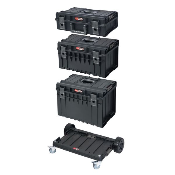 Ensemble de caisses SCM avec chariot de transport . 4