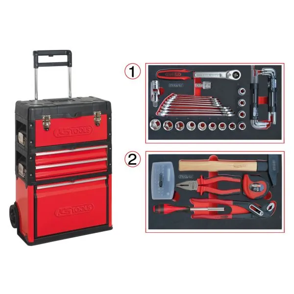 Servante mobile équipée de 77 outils KSTOOLS 850.3477 | Rangement atel