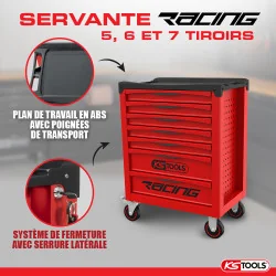 Servante RACING 6 tiroirs KSTOOLS 855.0006 | Rangement atelier | Ekiba