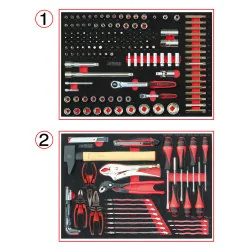 Servante RACING 5 tiroirs équipée de 184 outils | Rangement atelier |