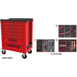 Servante RACING 7 tiroirs équipée de 158 outils | Rangement atelier |
