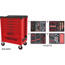 Servante RACING 7 tiroirs équipée de 173 outils | Rangement atelier |