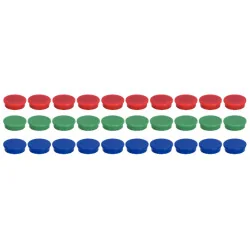 Jeu d'aimants rouges Ø25mm . 10pcs KSTOOLS 860.0882 | Rangement atelie