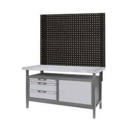 Plateau mural perforé pour fixation de crochets et | Vis bois | Ekibat
