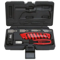 Jeu de grattoirs et cutters - 27 pcs | Rangement atelier | Ekibat