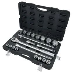Coffret de douilles 6 pans métriques et accessoires | Clés & Douilles