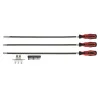 Jeu de 3 tournevis flexibles ERGOTORQUE® L.500 mm | Vis bois | Ekibat