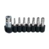 Jeu d'embouts de vissage TORX percé 5 pans | Vis bois | Ekibat