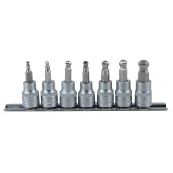 Rail de 7 douilles tournevis 6 pans sphérique | Vis bois | Ekibat