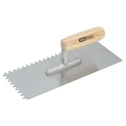 Platoir denté - lame inox - cannelures 10x10 mm - dim. 130x280 mm KSTOOLS 144.0351 | 144.0351