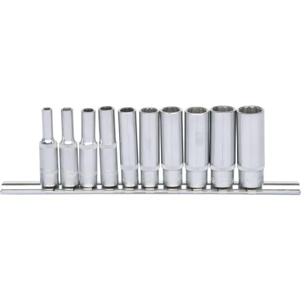 Rail de 10 douilles ULTIMATE® 1/4'' 12 pans | Vis bois | Ekibat