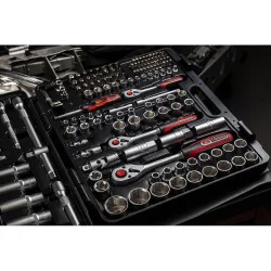Coffret douilles et accessoires 1/4-3/8-1/2 . 195pcs KSTOOLS | Vis boi