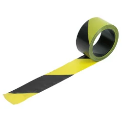 Rubalise noir et jaune 50 mm x 100 | Vis bois | Ekibat