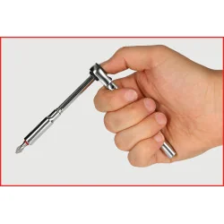 Mini cliquet porte-embouts réversible articulé 1/4’’ 72 dents | Vis bo