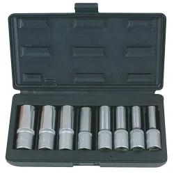 Coffret de 8 douilles TORX® . L.75 mm | Vis bois | Ekibat