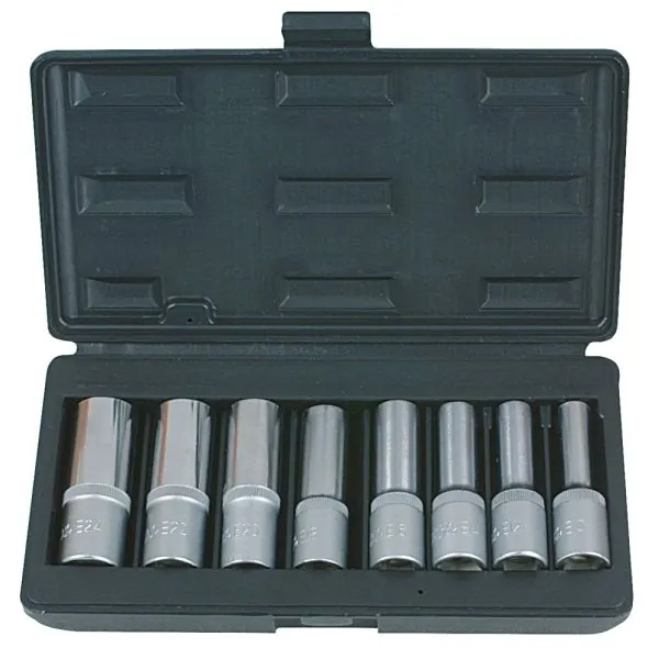 Coffret de 8 douilles TORX® . L.75 mm | Vis bois | Ekibat
