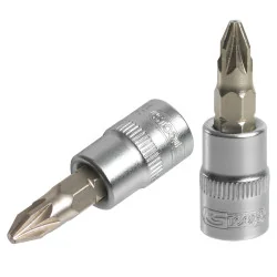Douille tournevis ULTIMATE® POZIDRIV® 1/4" . L.37 mm | Vis bois | Ekib