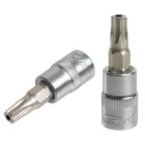 Douille tournevis ULTIMATE® TORX® percé 1/4" . L.37 | Vis bois | Ekiba
