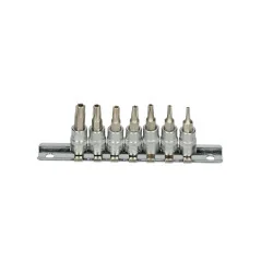 Rail de 7 douilles tournevis ULTIMATE® TORX® percé | Vis bois | Ekibat