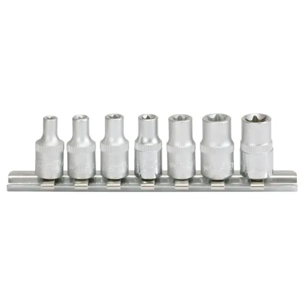 Rail de 7 douilles ULTIMATE® TORX® 1/4" KSTOOLS | Vis bois | Ekibat