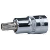 Douille tournevis ULTIMATE® TORX® percé 1/2" . L.55 | Vis bois | Ekiba