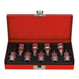 Coffret de 9 douilles tournevis TORX® percé 1/2" | Vis bois | Ekibat