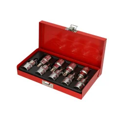 Coffret de 9 douilles tournevis TORX® percé 1/2" | Vis bois | Ekibat