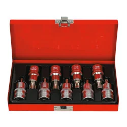 Coffret de 9 douilles tournevis TORX® 1/2" . | Vis bois | Ekibat