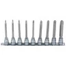 Rail de 9 douilles tournevis TORX® percé 3/8" | Vis bois | Ekibat