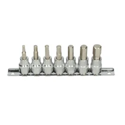 Rail de 7 douilles tournevis ULTIMATE® 6 pans | Vis bois | Ekibat