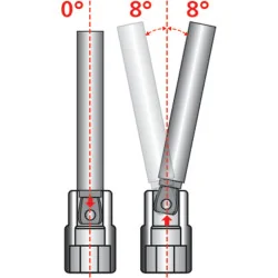 Rallonge articulée ULTIMATE® 3/8" . L.50 mm KSTOOLS | Vis bois | Ekiba