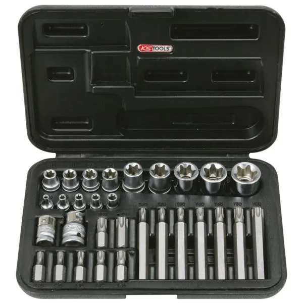 Coffret TORX® percé . 1/4" - 3/8" - | Vis bois | Ekibat