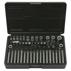Coffret TORX® percé . 1/4"- 3/8"-1/2" - E4 | Vis bois | Ekibat