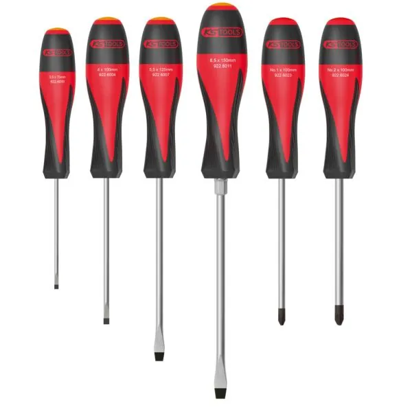 Jeu de 6 tournevis ULTIMATE® . Fente - | Vis bois | Ekibat