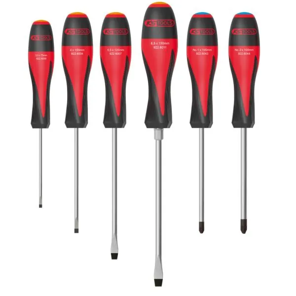 Jeu de 6 tournevis ULTIMATE® . Fente - | Vis bois | Ekibat