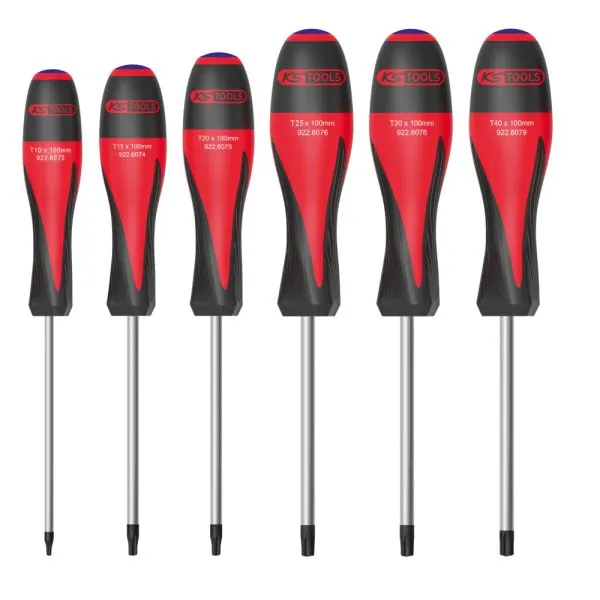 Jeu de 6 tournevis ULTIMATE® . TORX® percé | Vis bois | Ekibat