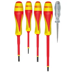 Jeu de 5 tournevis isolés ULTIMATE KSTOOLS 922.6217 | Vis bois | Ekiba