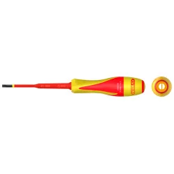 Tournevis fente bi-matière isolé 1000V - 4 .0 | Vis bois | Ekibat