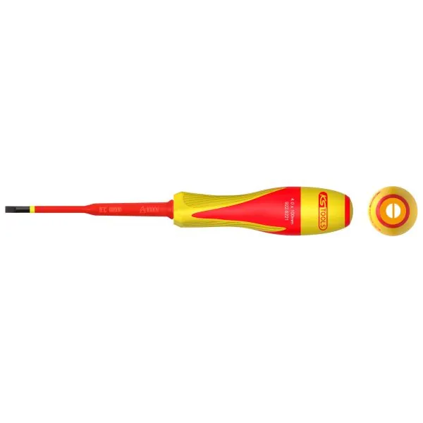 Tournevis fente bi-matière isolé 1000V - 4 .0 | Vis bois | Ekibat