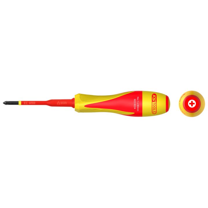 Tournevis PHILLIPS® bi-matière isolé 1000V . PH1 pour | Vis bois | Eki