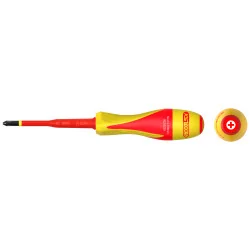 Tournevis PHILLIPS® bi-matière isolé 1000V . PH2 pour | Vis bois | Eki