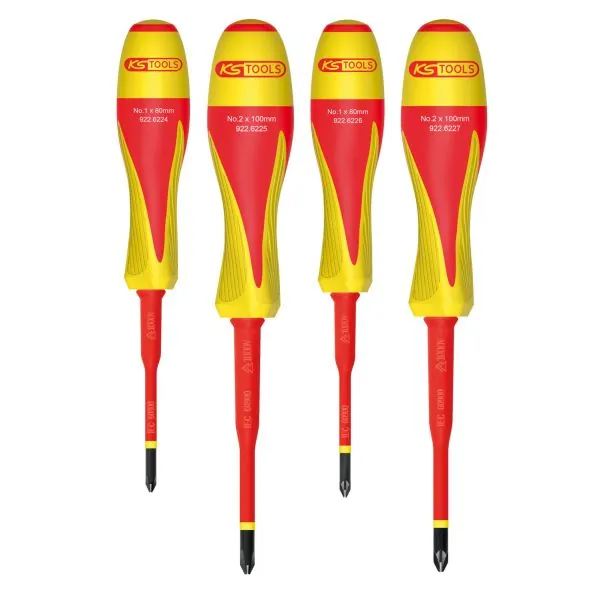 Jeux de tournevis bi-matière isolés 1000V pour borniers | Vis bois | E