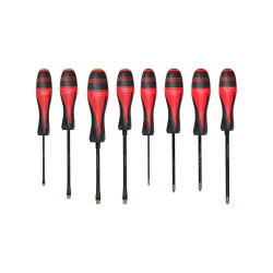 Jeu de 8 tournevis ULTIMATEgrip . Fente - | Vis bois | Ekibat