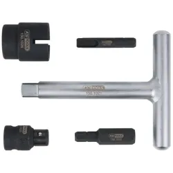 Kit pour vis de vidange carter plastiques 1/4" - 3/8" . 5 pcs KSTOOLS 150.1020 | 150.1020