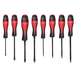 Jeu de 8 tournevis ULTIMATEgrip . Fente - | Vis bois | Ekibat