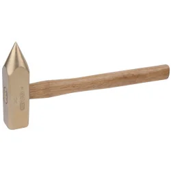 Marteau tête pointue BRONZEplus manche hickory . tête 1000g
