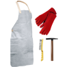 Lot équipement pro du soudeur (tablier + gants + marteau +